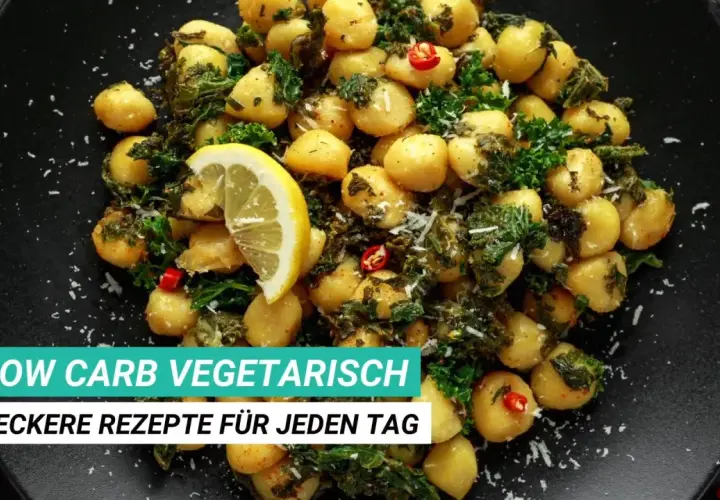 Herzhafte Gnocchi mit Grünkohl und Zitrone, ein köstliches low carb vegetarisch Gericht.