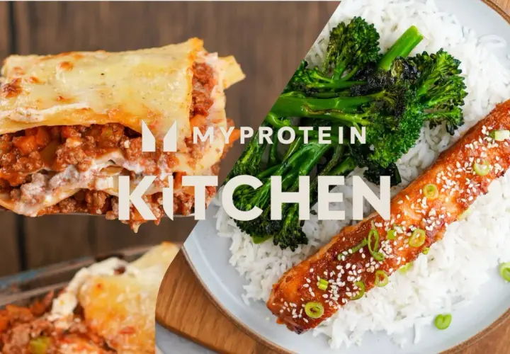Lasagne und Lachs mit Reis und Brokkoli – leckere proteinreiche Rezepte aus der Myprotein Kitchen.