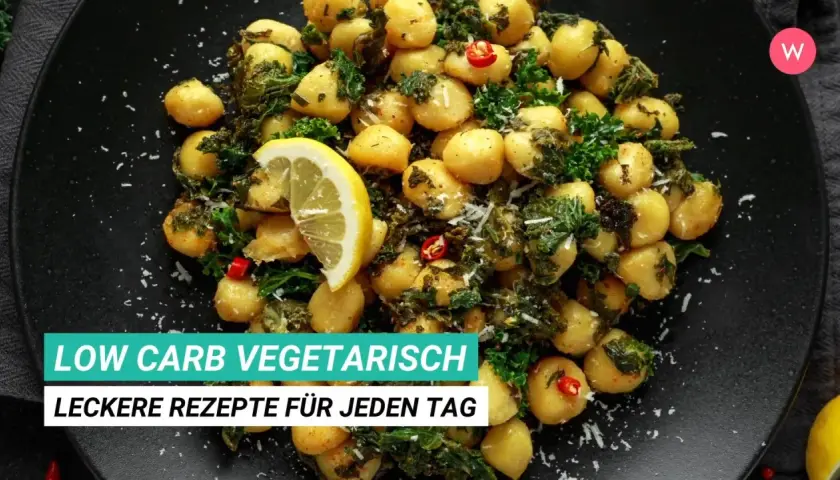 Herzhafte Gnocchi mit Grünkohl und Zitrone, ein köstliches low carb vegetarisch Gericht.