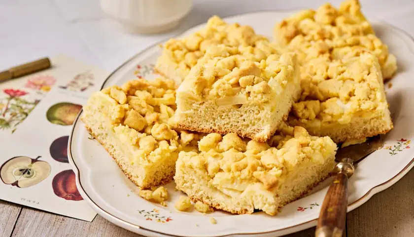 Saftiger Blechkuchen mit Streuseln, perfekt nach einem einfachen rezept hefeteig blechkuchen.